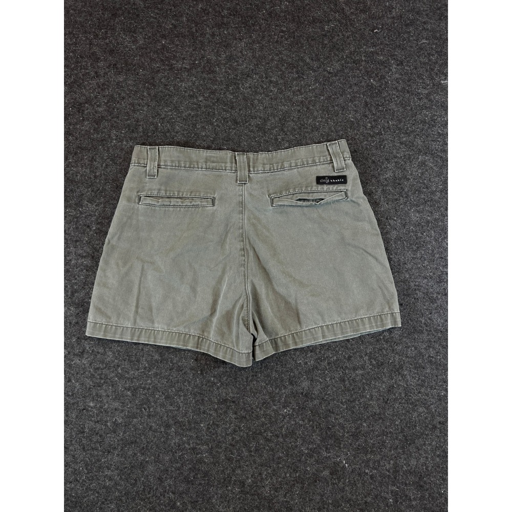Vintage 90s Levis SilverTab Khakis Loose Fit Shorts Olive Green Womens Size 11